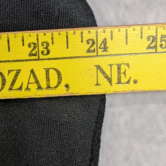 Allison Lane 1X Cardinal Sweatshirt Cardigan Black With White Collar - Picture 8 of 8